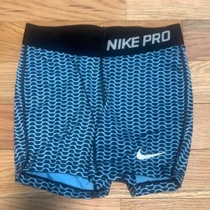 Womens Patterned Nike Pro Shorts